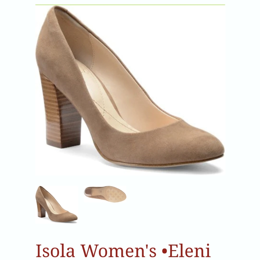Isola Eleni suede with block heel size 9.5
